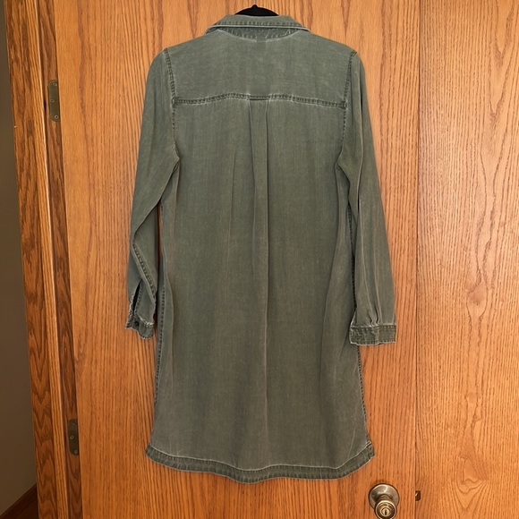 EUC Old Navy Green Collared Dress Medium - Picture 4 of 7